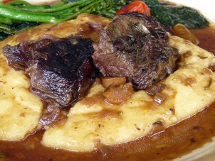 Short Ribs over polenta Short Ribs over polenta